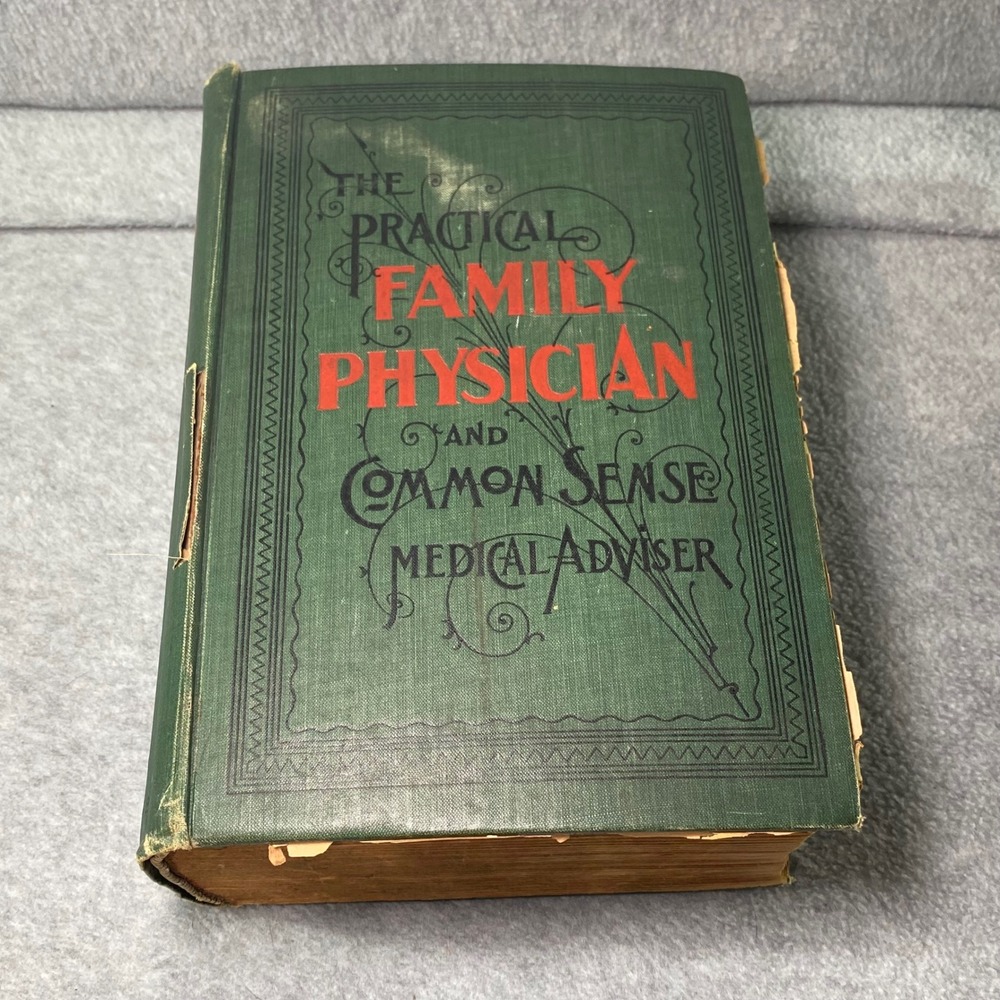 Vintage Practical Family Physician Book by Hood Medical 1901 Antique Loose Pages - Picture 1 of 13